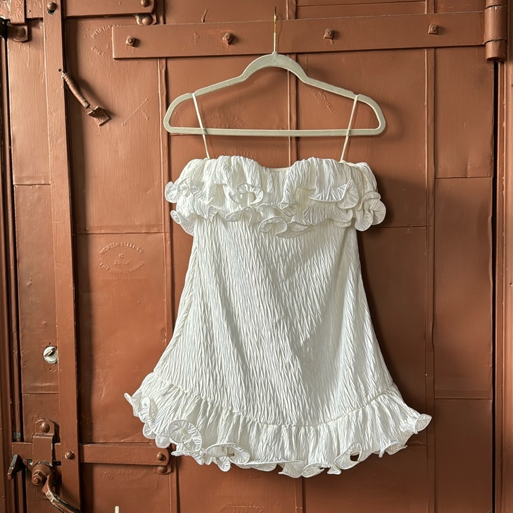 BHLDN Ruffled Mini Dress